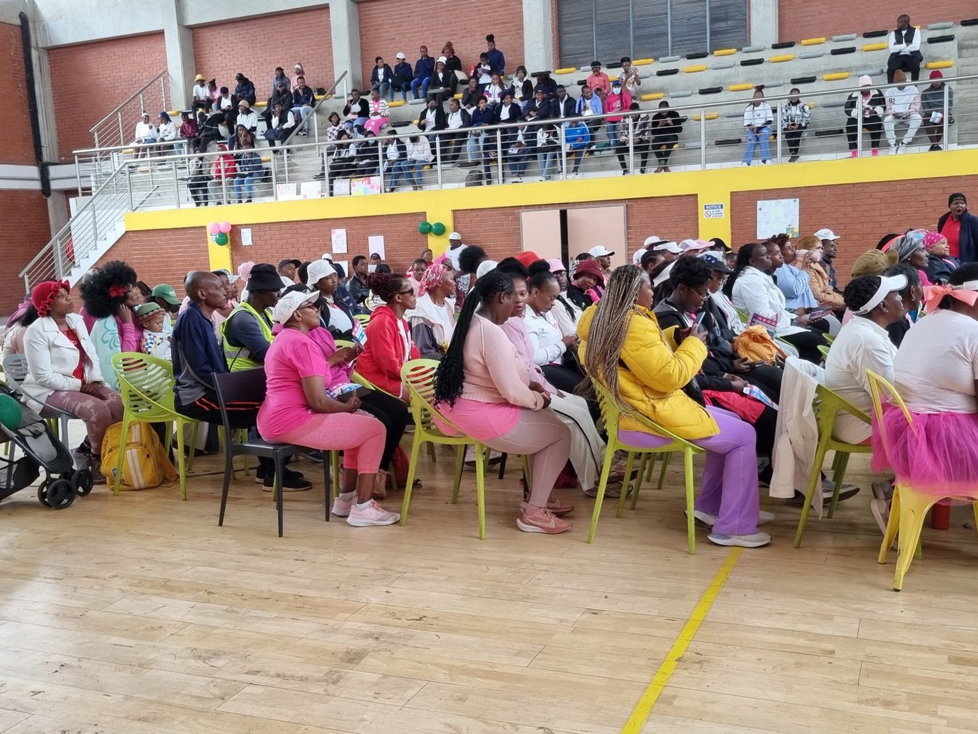 Community members at Cancer Awareness event